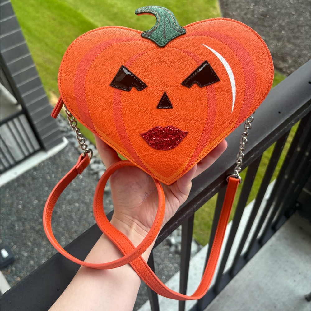 Betsey Johnson Novelty Pumpkin Crossbody Bag